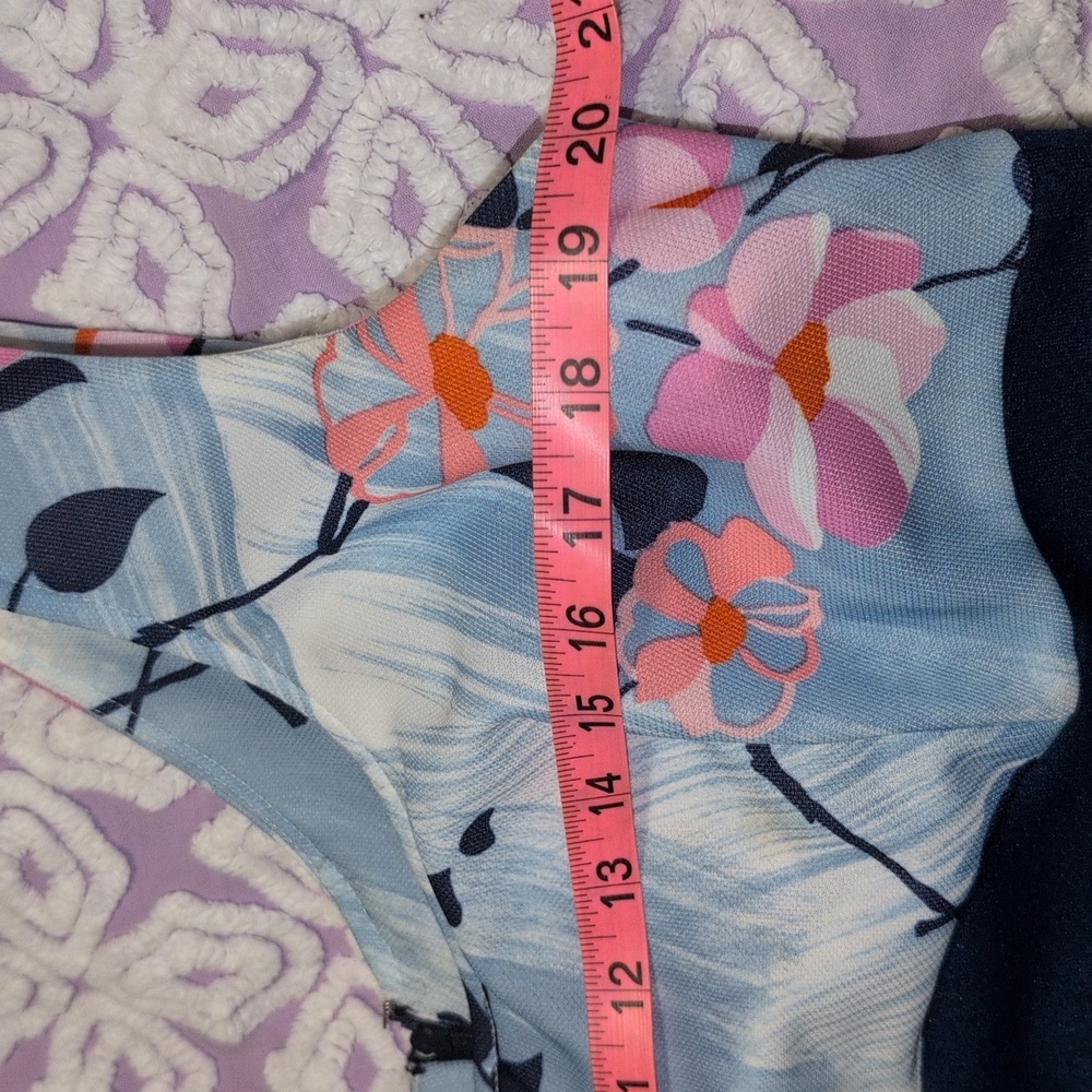 Vintage 1970s Floral Navy Maxi Dress And Jacket S… - image 8